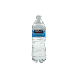 Botella de agua purificada de 500 ml.