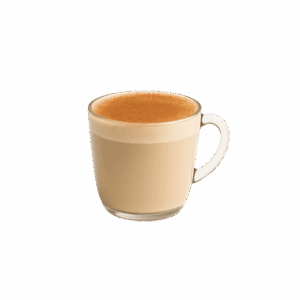 Taza de té chai de 350 ml preparado con leche y especias.