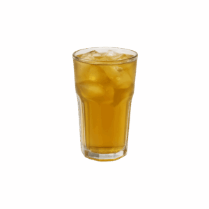 Vaso de té de menta natural de 350 ml servido con hielo.
